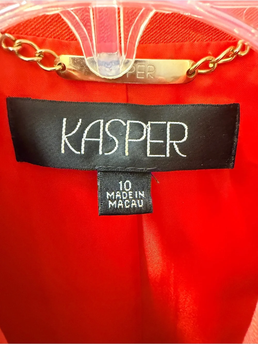 Kasper Women's Bright Orange Tailored Blazer - Picture 3 of 3